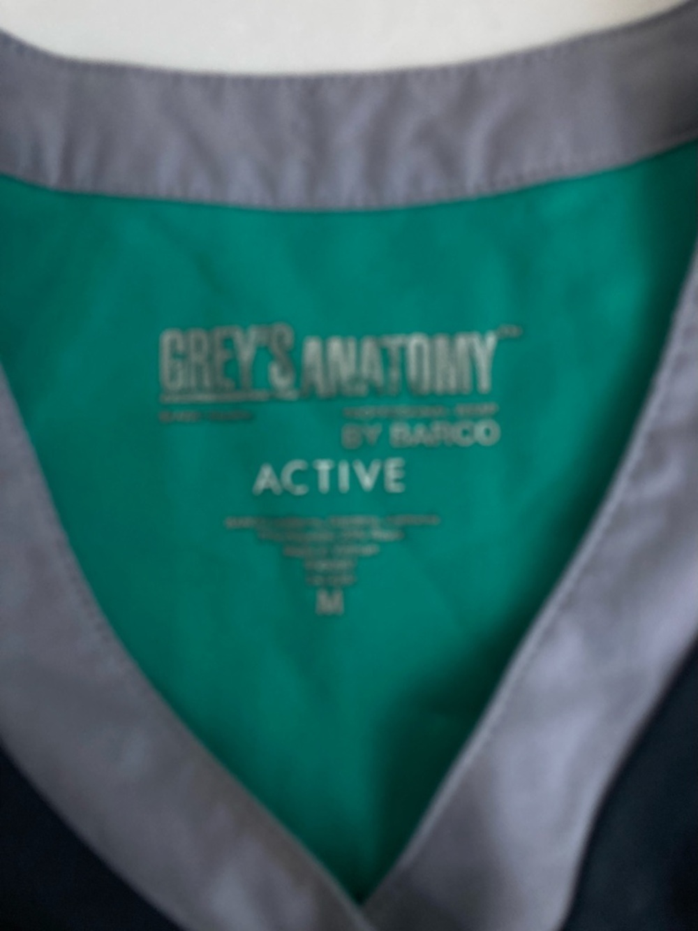 Greys Anatomy Active Scrub Top M Teal Gray Nurse woman’s medical - Picture 5 of 12